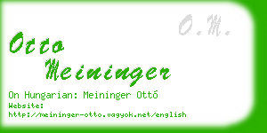otto meininger business card